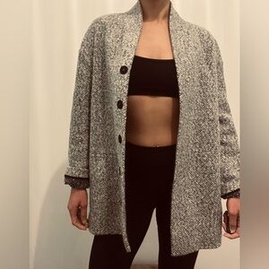 Club Monaco Black and Gray Women's Cardigan